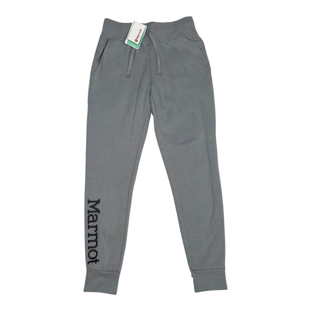 Marmot Men's Coastal Logo Jogger Pants, Sleet Heather, Size S